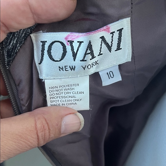 Jovani Shimmering Black Maxi Dress - Picture 3 of 4